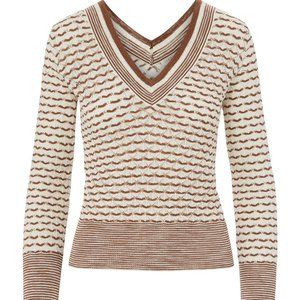 Veronica Beard Zinya V Neck Pullover
